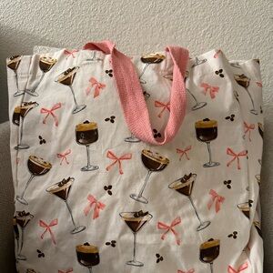 Fun Tote Bag with Coffee Cocktail Design